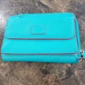 BAEKGAARD Turquoise Women's Card Holder Zip-around Walle5